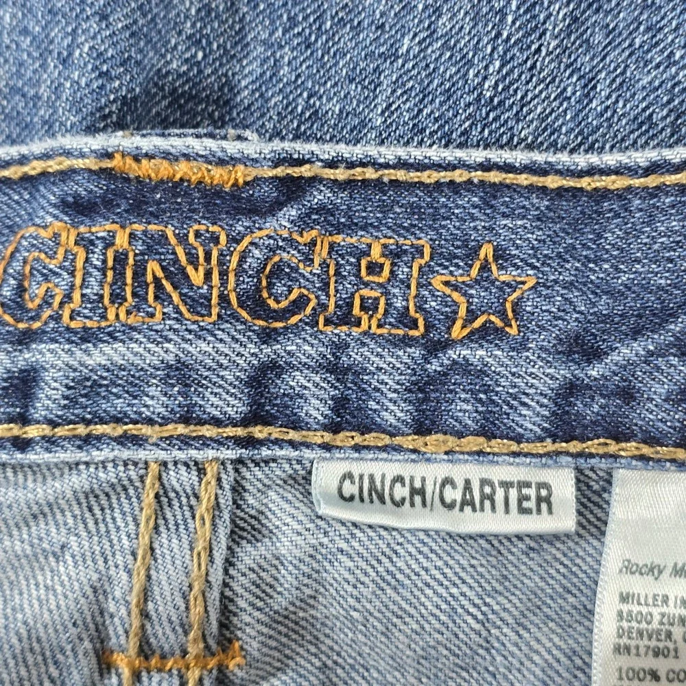Cinch Carter Mens Relaxed Fit Western Jeans Blue MB96134001 38x34